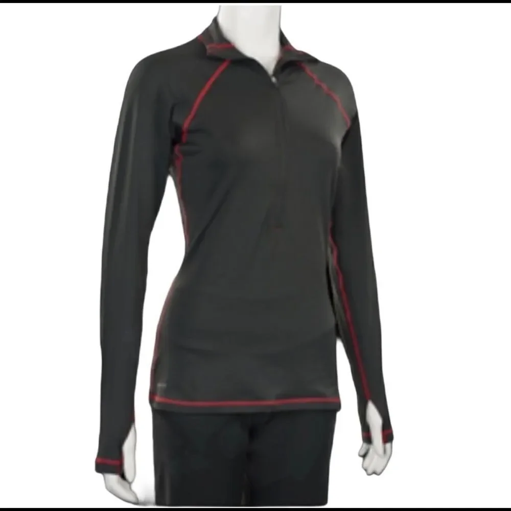 Nike Women's Pro Hyperwarm II Grey Half Zip